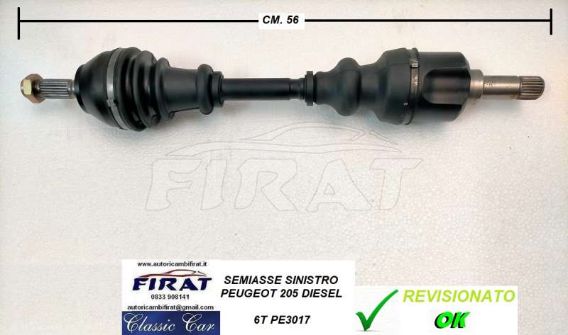 SEMIASSE PEUGEOT 205 DIESEL SX (PE3017)